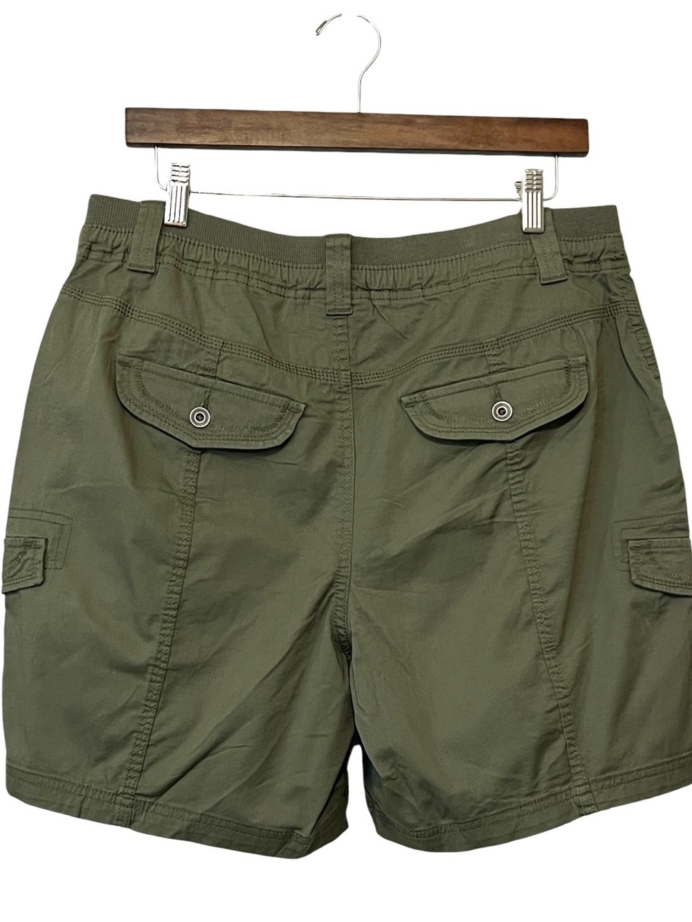 Style & Co. Women's Mid-Rise Comfort-Waist Cargo Shorts, Color Olive, Size 12 - Picture 2 of 12